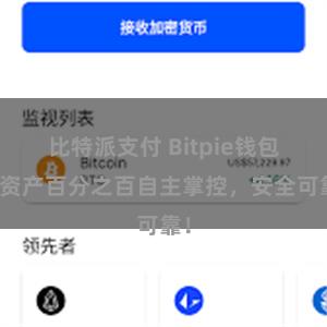 比特派支付 Bitpie钱包：资产百分之百自主掌控，安全可靠！