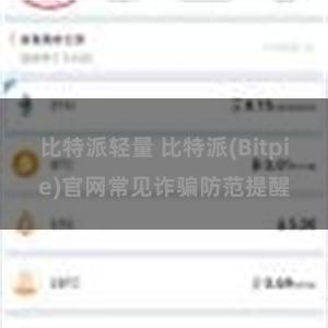 比特派轻量 比特派(Bitpie)官网常见诈骗防范提醒