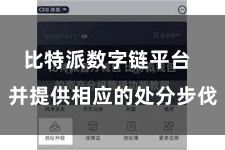 比特派数字链平台  并提供相应的处分步伐